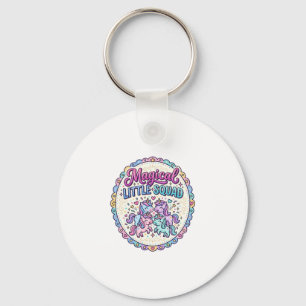 Unicorn Magical Little Squad POD Ready Apparel Gra Key Ring