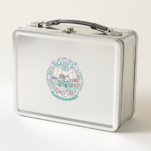 Unicorn Magical Road Trip Original Graphic Tee Des Metal Lunch Box