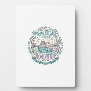 Unicorn Magical Road Trip Original Graphic Tee Des Plaque