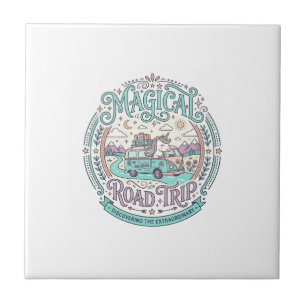 Unicorn Magical Road Trip Original Graphic Tee Des Tile
