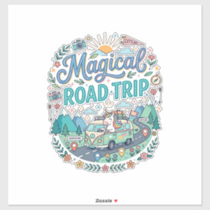 Unicorn Magical Road Trip Print Ready POD Artwork_