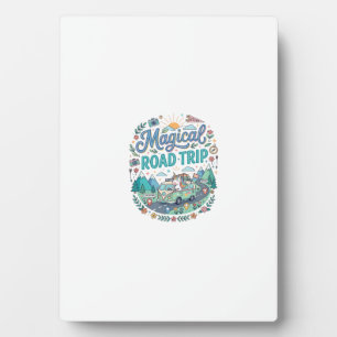 Unicorn Magical Road Trip Print Ready POD Artwork_ Plaque