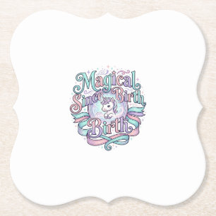 Unicorn Magical Since Birth Original Graphic Tee D Paper Coaster