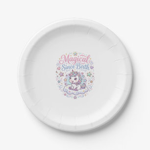 Unicorn Magical Since Birth Print Ready POD Artwor Paper Plate