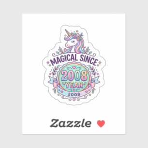 Unicorn Magical Since Year Graphic Design Zazzle D