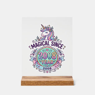 Unicorn Magical Since Year Graphic Design Zazzle D Acrylic Sign