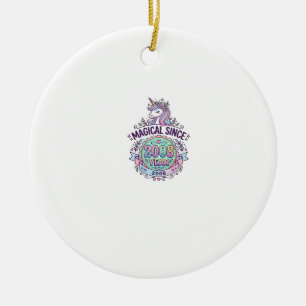 Unicorn Magical Since Year Graphic Design Zazzle D Ceramic Tree Decoration