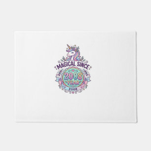 Unicorn Magical Since Year Graphic Design Zazzle D Doormat