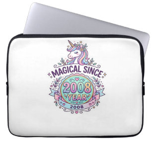 Unicorn Magical Since Year Graphic Design Zazzle D Laptop Sleeve