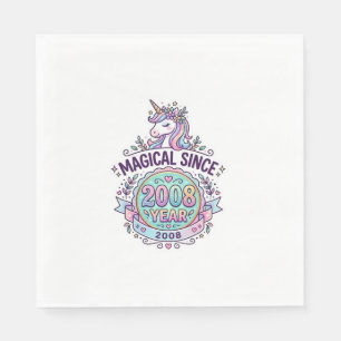 Unicorn Magical Since Year Graphic Design Zazzle D Napkin
