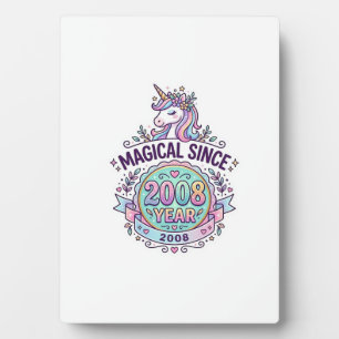 Unicorn Magical Since Year Graphic Design Zazzle D Plaque