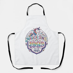 Unicorn Magical Since Year Trendy Print on Demand Apron