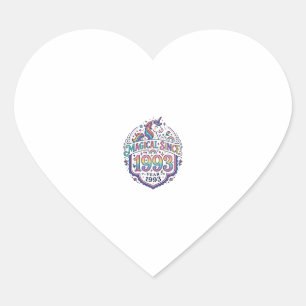 Unicorn Magical Since Year Trendy Print on Demand  Heart Sticker