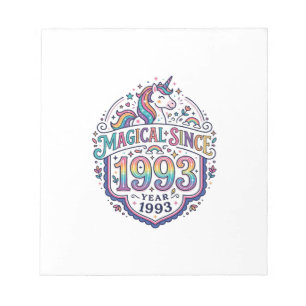 Unicorn Magical Since Year Trendy Print on Demand  Notepad
