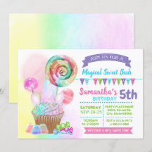 Unicorn magical sweet birthday bash candy pastel