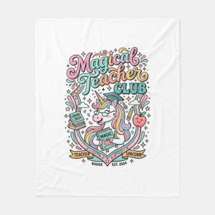 Unicorn Magical Teacher Club Kawaii Marketplace Ar Fleece Blanket