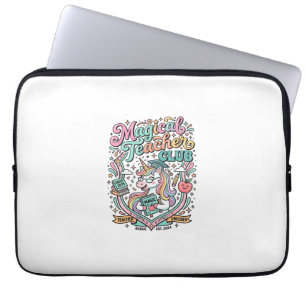Unicorn Magical Teacher Club Kawaii Marketplace Ar Laptop Sleeve
