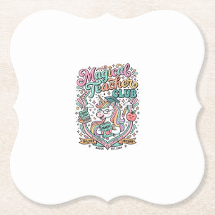 Unicorn Magical Teacher Club Kawaii Marketplace Ar Paper Coaster