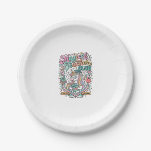 Unicorn Magical Teacher Club Kawaii Marketplace Ar Paper Plate