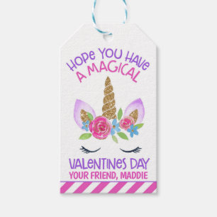 Unicorn Magical Valentine Favour Tag