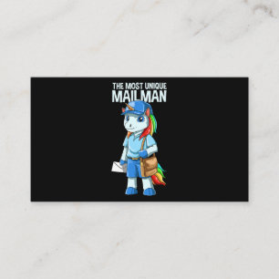 Unicorn Mailman Delivering Magic Funny Postal Work Business Card