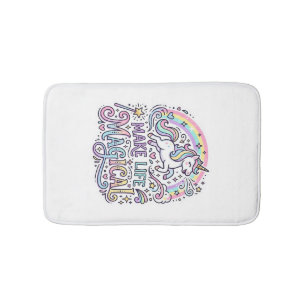 Unicorn Make Life Magical Premium Vector Typograph Bath Mat