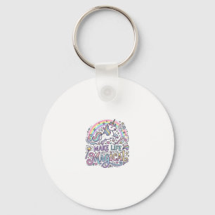 Unicorn Make Life Magical Premium Vector Typograph Key Ring