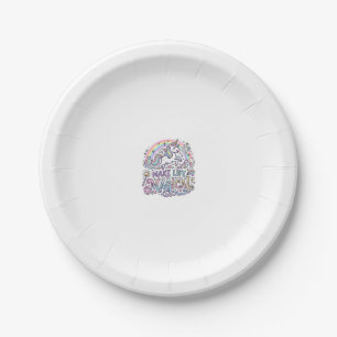 Unicorn Make Life Magical Premium Vector Typograph Paper Plate