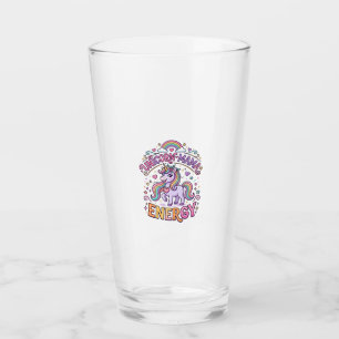 Unicorn Mama Energy Colourful Zazzle Design_1 Glass