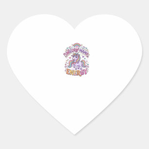 Unicorn Mama Energy Colourful Zazzle Design_1 Heart Sticker