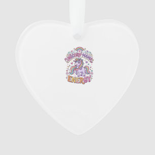 Unicorn Mama Energy Colourful Zazzle Design_1 Ornament