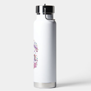 Unicorn Mama Energy Colourful Zazzle Design_1 Water Bottle