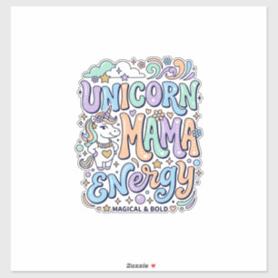 Unicorn Mama Energy Kawaii Vector Design_1