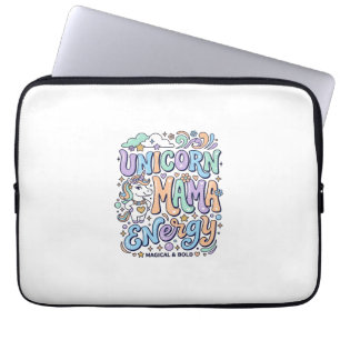 Unicorn Mama Energy Kawaii Vector Design_1 Laptop Sleeve