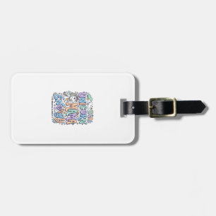 Unicorn Mama Energy Kawaii Vector Design_1 Luggage Tag