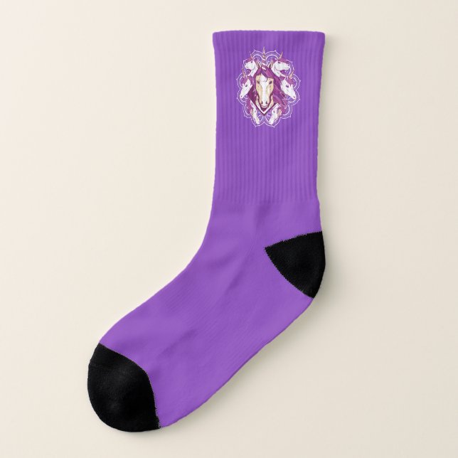 Unicorn Mandala Socks (Right Inside)