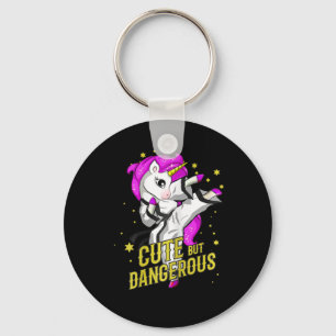 Unicorn Martial Arts Girl Gift Key Ring
