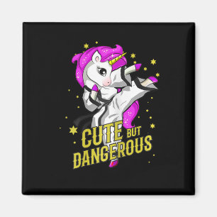 Unicorn Martial Arts Girl Gift Magnet