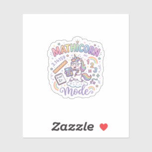 Unicorn Mathicorn Mode Adorable Typography Design_