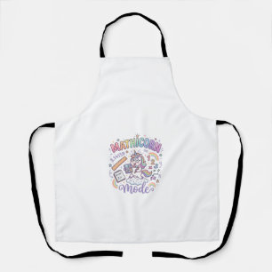 Unicorn Mathicorn Mode Adorable Typography Design_ Apron