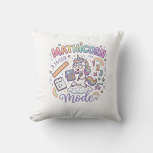 Unicorn Mathicorn Mode Adorable Typography Design_ Cushion