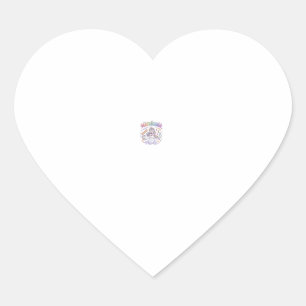 Unicorn Mathicorn Mode Adorable Typography Design_ Heart Sticker