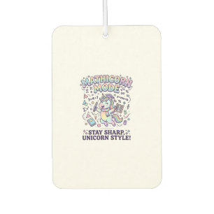 Unicorn Mathicorn Mode Charming White Background D Car Air Freshener