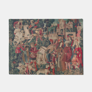 Unicorn Mediaeval Art - Hunters Return to Castle Doormat