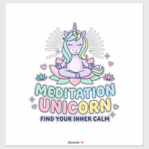 Unicorn Meditation Unicorn Bold Typography T-Shirt