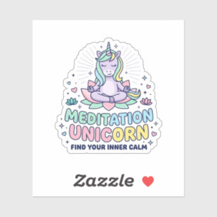 Unicorn Meditation Unicorn Bold Typography T-Shirt