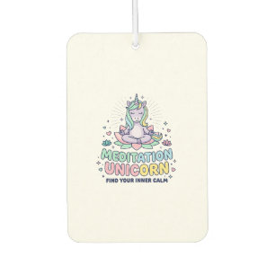 Unicorn Meditation Unicorn Bold Typography T-Shirt Car Air Freshener