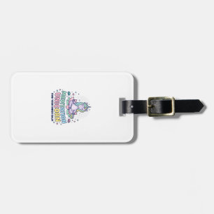 Unicorn Meditation Unicorn Bold Typography T-Shirt Luggage Tag
