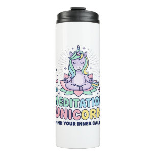 Unicorn Meditation Unicorn Bold Typography T-Shirt Thermal Tumbler