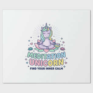 Unicorn Meditation Unicorn Bold Typography T-Shirt Wrapping Paper